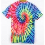 Rainbow Swirl Tie Dye Short Sleeves Mens T-Shirt